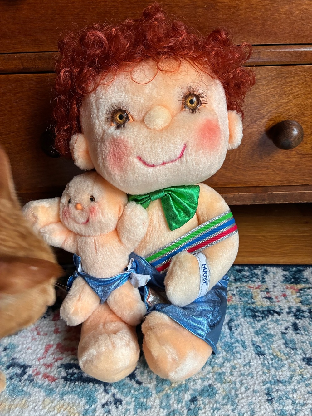 Kenner 1980s Hugga Bunch Hugsy Plush Doll with Baby